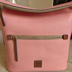 Dooney & Bourke Pebble Grain Large Sac - Pale Pink - New